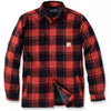 105939 Flannel Sherpa-Lined Shirt Jacket Red Ochre L *One Size Only - Outlet Store*