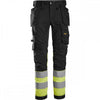 6234 High-Vis Class 1 Stretch Trousers Holster Pockets Black/High-Vis Yellow 32" 35" *One Size Only - Outlet Store*