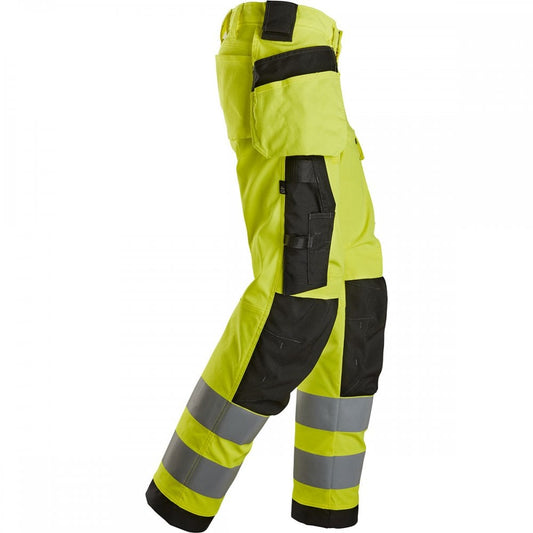 6743 Womens High-Vis Class 2 Stretch Trousers Holster Pockets