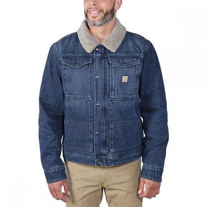 106323 Relaxed Fit Denim Sherpa-Lined Jacket
