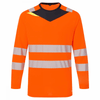 DX416 DX4 Hi-Vis T-Shirt Long Sleeve Orange/Black XL *One Size Only - Outlet Store*