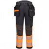 EV442 EV4 Hi-Vis Stretch Detachable Holster Class 1 Trousers Orange/Metal Grey 31" 32" *One Size Only - Outlet Store*