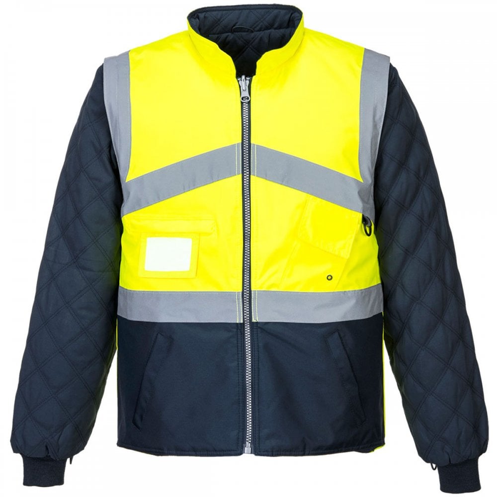 Hi Visibility 2-Tone Jacket Yellow/Navy 2XL *One Size Only - Outlet Store*