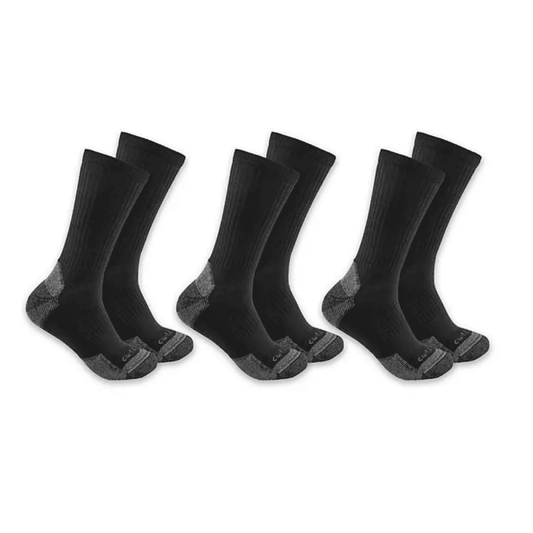 SC6203M Cotton Blend Crew Sock 3 Pack B/N