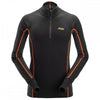 9482 Merino Base Layer Half Zip Top Black/Anthracite Melange L *One Size Only - Outlet Store*