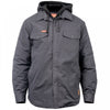 42157 Quilted Solid Shacket Charcoal M *One Size Only - Outlet Store*
