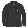106423 Mock Neck Half-Zip T-Shirt Black S *One Size Only - Outlet Store*