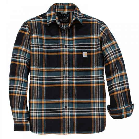 107010 Rugged Flex Relaxed Fit Midweight Flannel Long-Sleeve Plaid Shirt