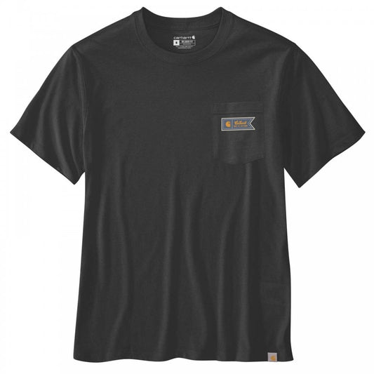 107063 Relaxed Fit Lightweight Short-Sleeve Pocket Script Graphic T-Shirt