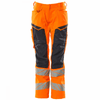 19578 Accelerate Safe Trousers with kneepad pockets Hi-Vis Orange/Dark Navy 30" 34" *One Size Only - Outlet Store*