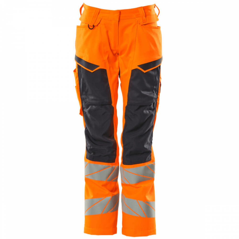 19578 Accelerate Safe Trousers with kneepad pockets Hi-Vis Orange/Dark Navy 30" 34" *One Size Only - Outlet Store*