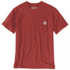 103296 Relaxed Fit Heavyweight Short-Sleeve K87 Pocket T-Shirt Chili Pepper Heather XS *One Size Only - Outlet Store*
