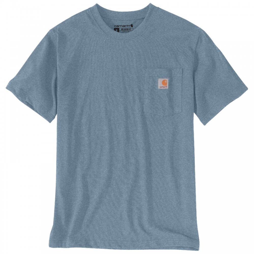 103296 Relaxed Fit Heavyweight Short-Sleeve K87 Pocket T-Shirt Thundercloud Heather XS *One Size Only - Outlet Store*
