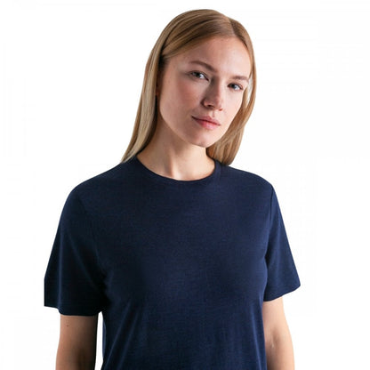 Womens Merino Linen Short Sleeve T-Shirt