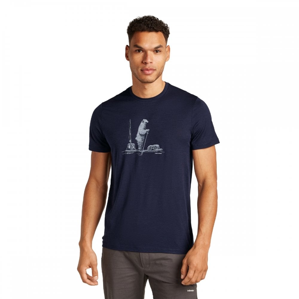 Mens Merino 150 Tech Lite Short Sleeve T-Shirt Polar Paddle