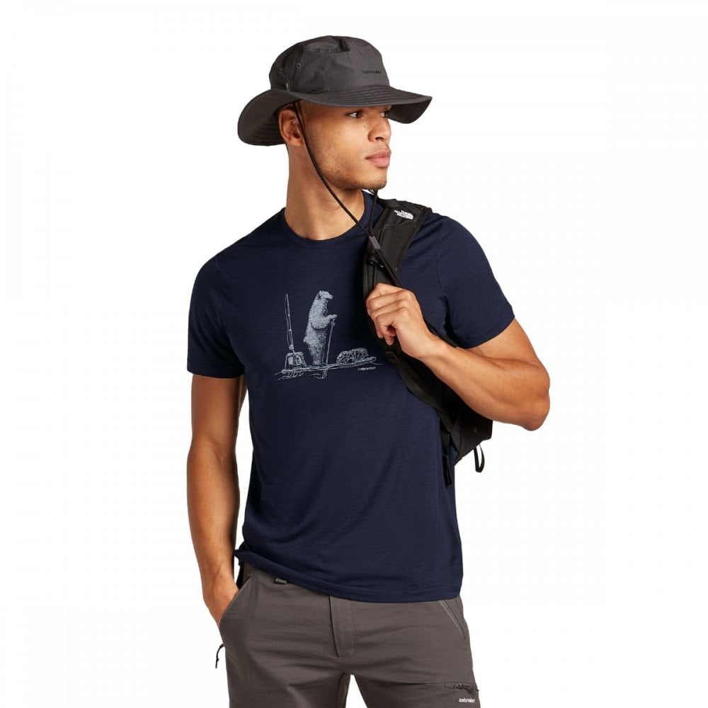 Mens Merino 150 Tech Lite Short Sleeve T-Shirt Polar Paddle