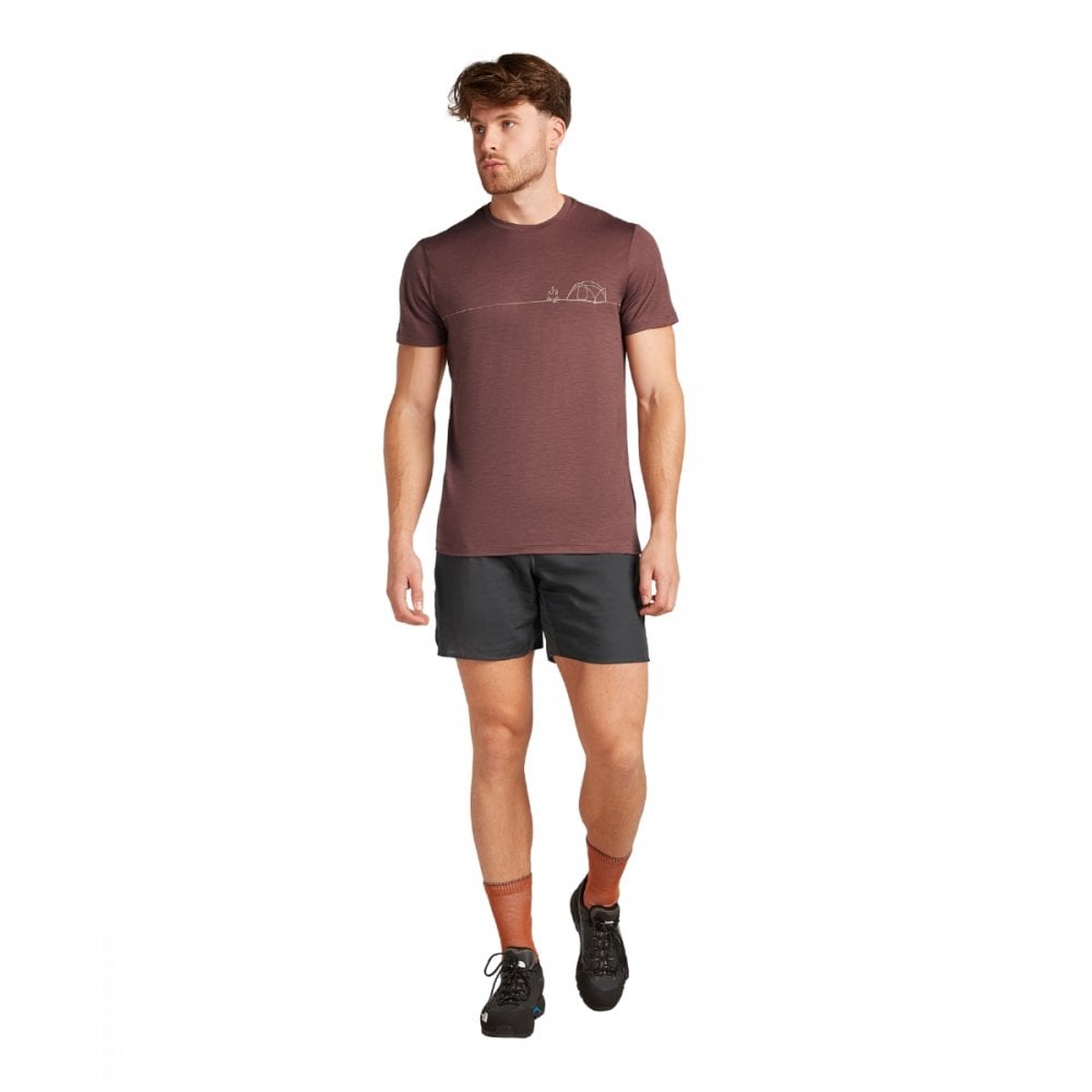 Mens Merino 150 Tech Lite Short Sleeve T-Shirt Single Line Camp