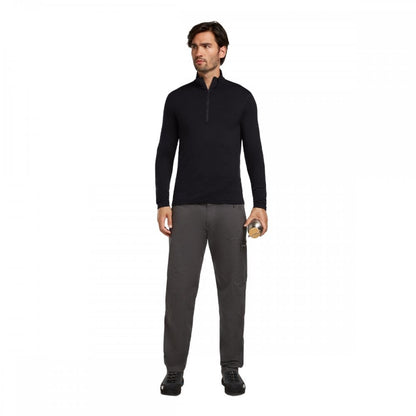 Mens Merino Blend Core Heavyweight Long Sleeve Half Zip Thermal Top