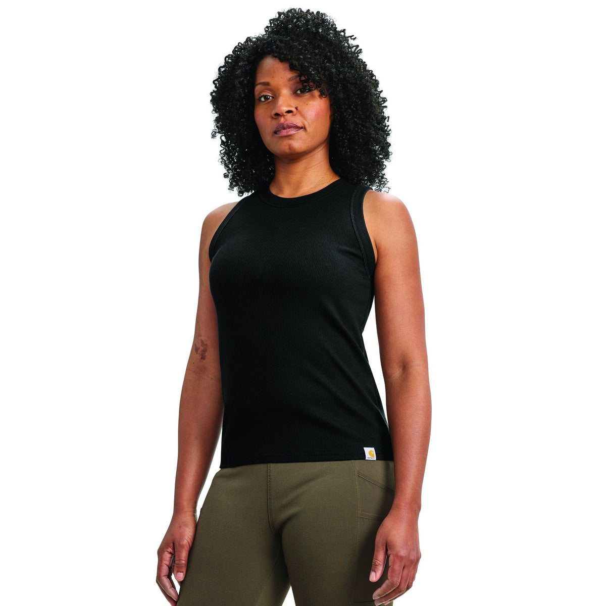 107481 TENCEL™ Fiber Series Fitted Ribbed Tank Heather Gray L *One Size Only - Outlet Store*