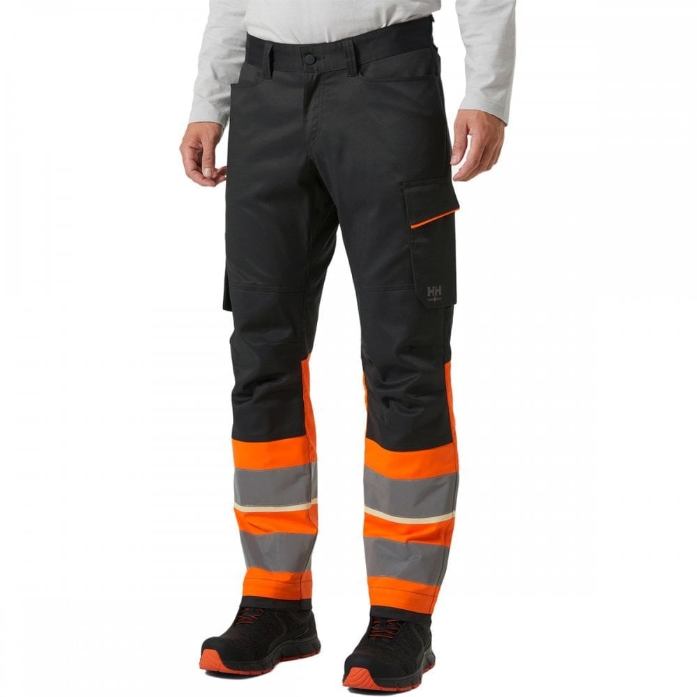 77513 UC-ME Work Trousers Class 1 Hi Vis Orange/Ebony Waist: 30" Inside Leg: 31" *One Size Only - Outlet Store*