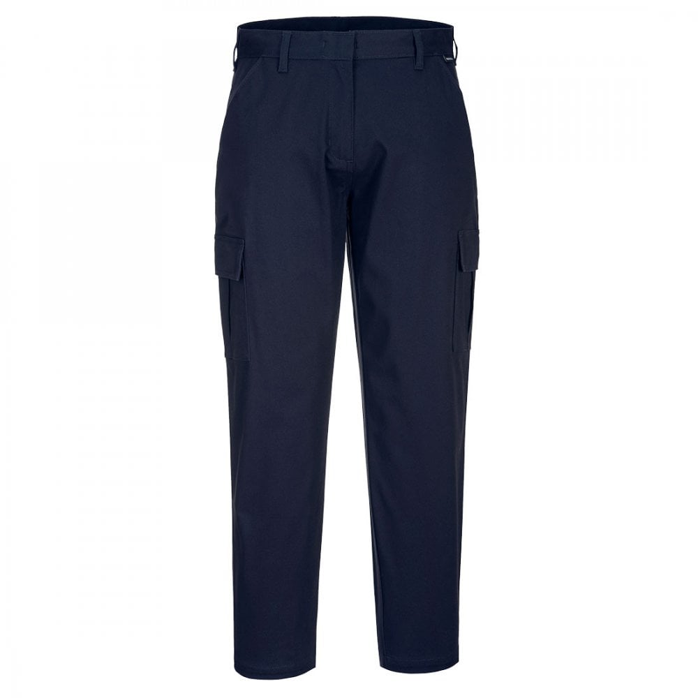 S233 Womens Stretch Cargo Trousers Navy 31" 26" *One Size Only - Outlet Store*